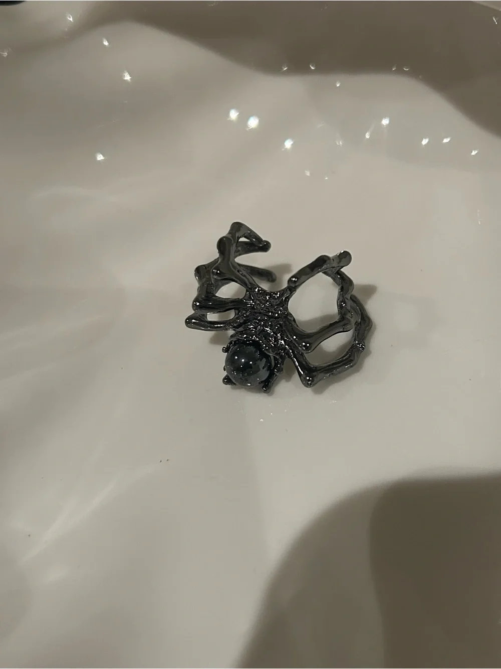 Black Spider Gothic Ring